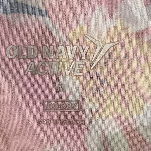 Old Navy Active Size M Lightweight Go-Dry Racerback Sports Tank FLORAL COLOR - Picture 4 of 4